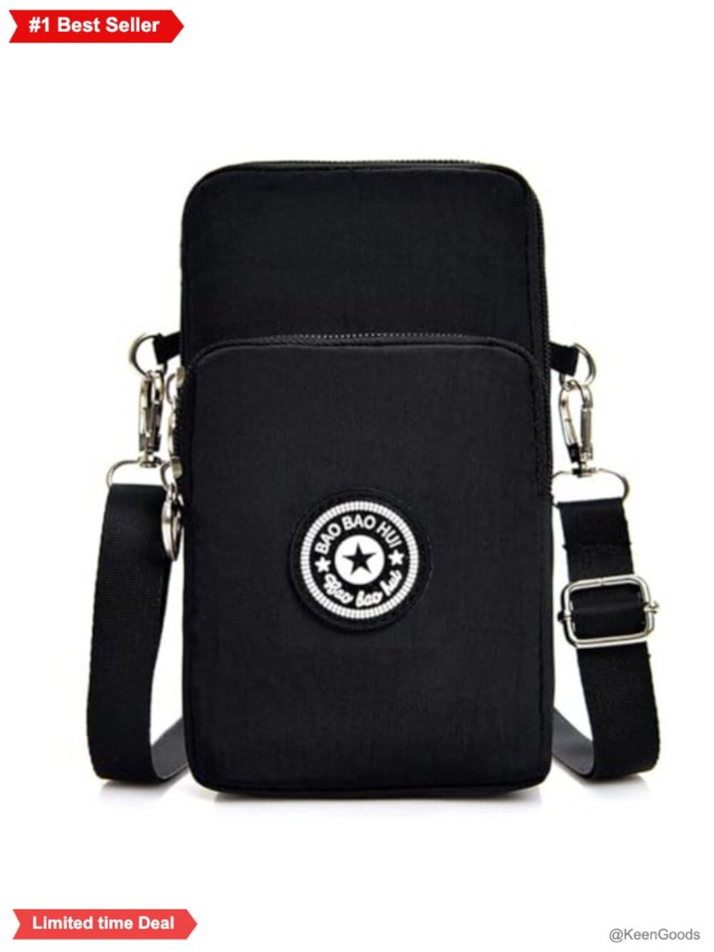 Mini Crossbody Phone Purse Nylon Water-Resistant Adjustable Strap